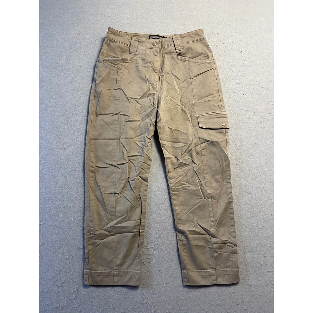 Napapijri Cargo Pants Cotton Twill Khaki Tan W28 Womens
